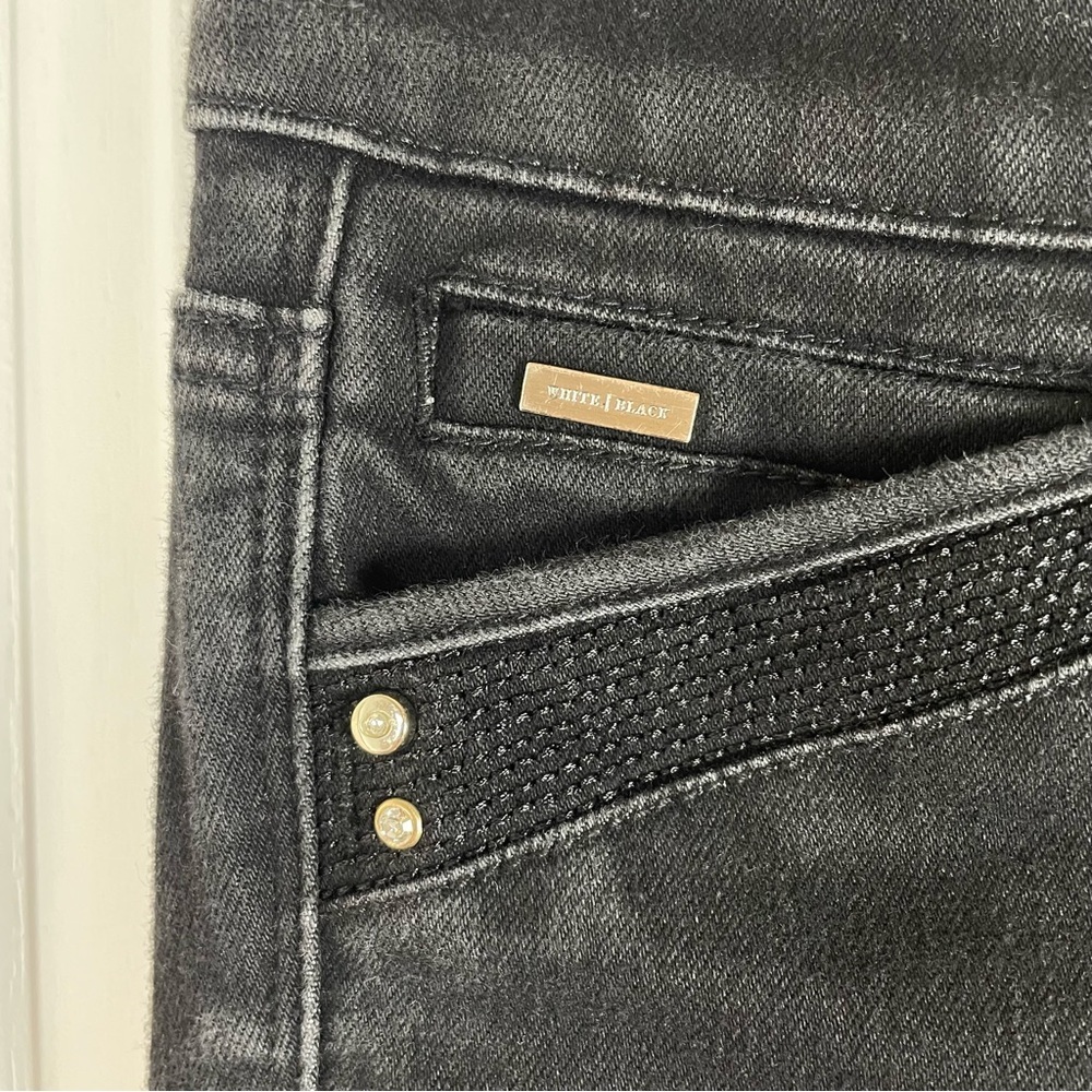WHBM Modern Flare Jeans Women’s 4 Black Embellished Y2K Gorpcore Goth Casual - Picture 5 of 16